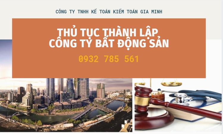 Thủ tục thành lập công ty bất động sản tại Quận Tân Phú