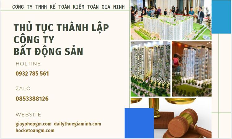 Thủ tục thành lập công ty bất động sản tại Quận Thủ Đức