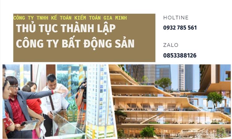 Thủ tục thành lập công ty bất động sản tại Quảng Bình
