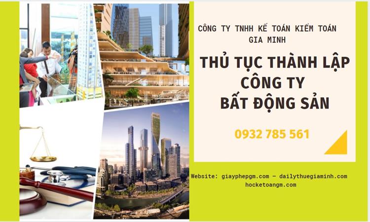 Thủ tục thành lập công ty bất động sản tại Sóc Trăng