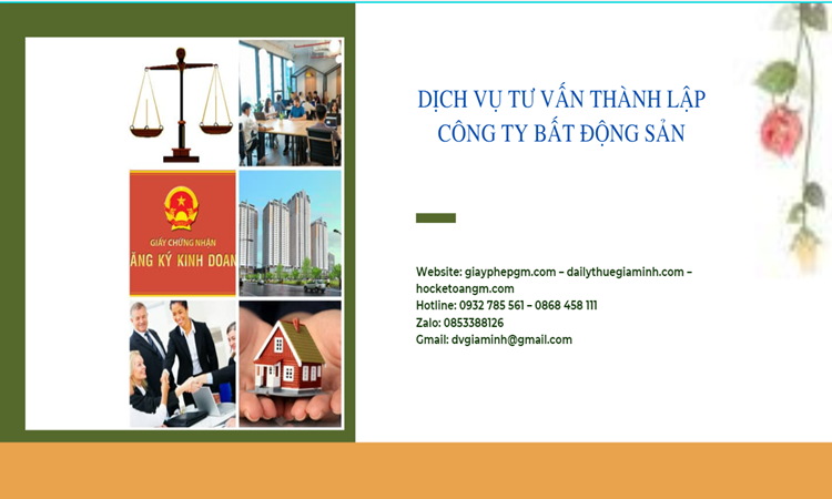 Thủ tục thành lập công ty bất động sản tại Thái Bình