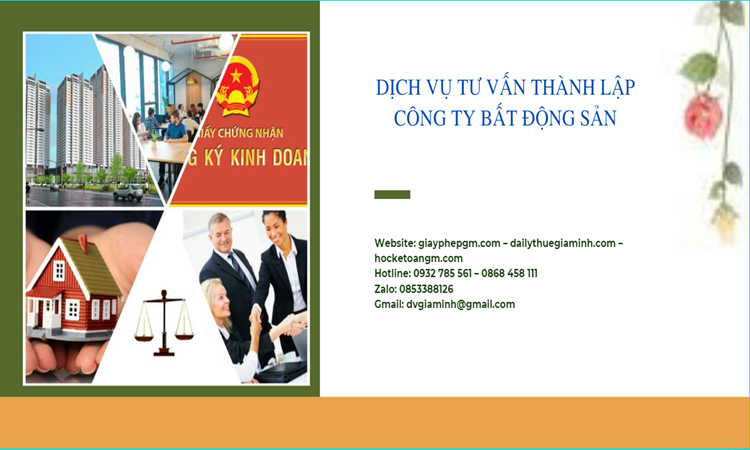 Thủ tục thành lập công ty bất động sản tại Thái Nguyên