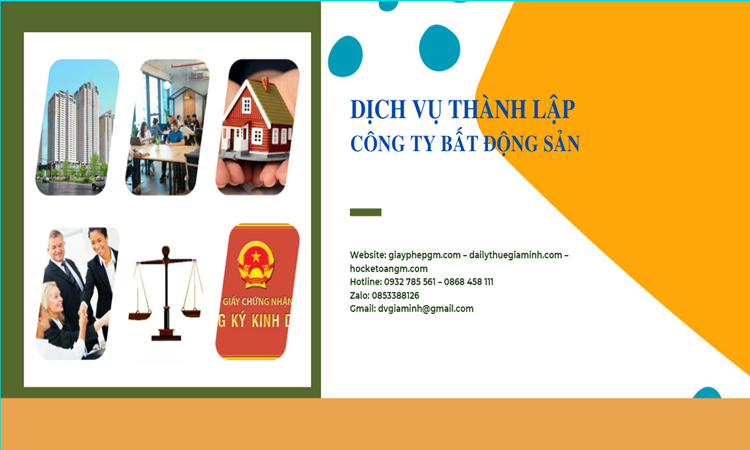 Thủ tục thành lập công ty bất động sản tại Thành Phố Cần Thơ