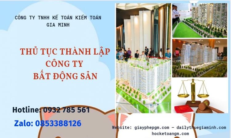 Thủ tục thành lập công ty bất động sản tại Thành Phố Hà Nội