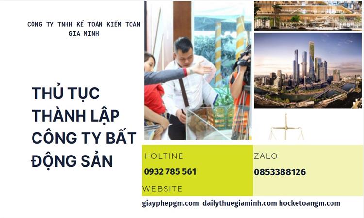 Thủ tục thành lập công ty bất động sản tại Thành Phố Hồ Chí Minh