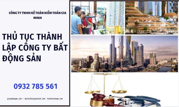 Thủ tục thành lập công ty bất động sản tại Thừa Thiên Huế