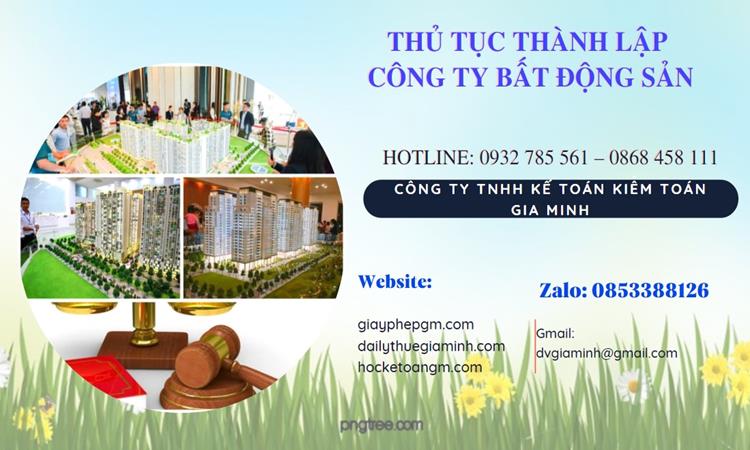 Thủ tục thành lập công ty bất động sản tại Tiền Giang