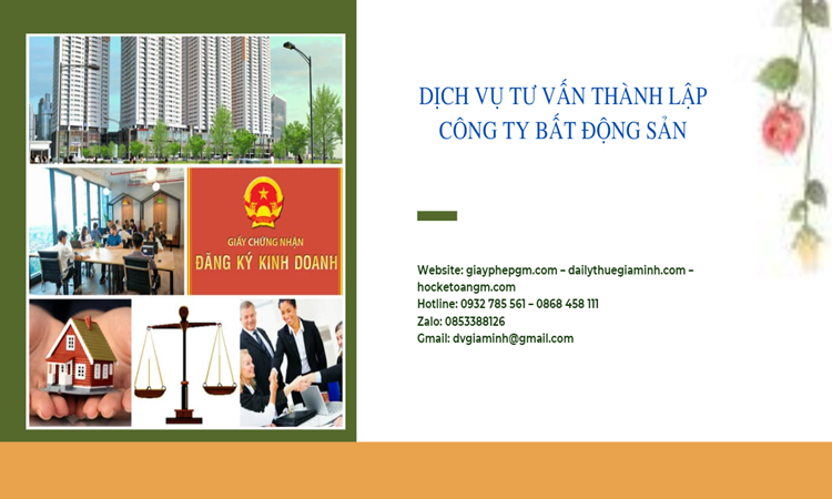 Thủ tục thành lập công ty bất động sản tại Tiền Giang