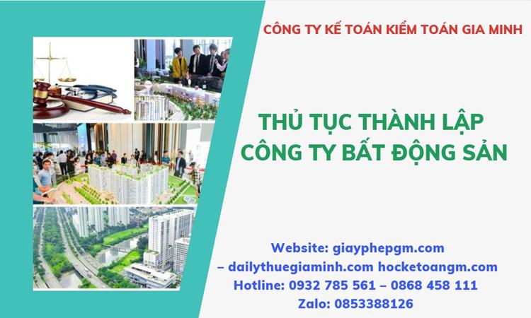 Thủ tục thành lập công ty bất động sản tại Quận Hải Châu