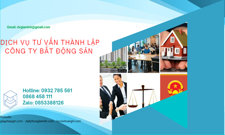 Thủ tục thành lập công ty bất động sản tại Trà Vinh