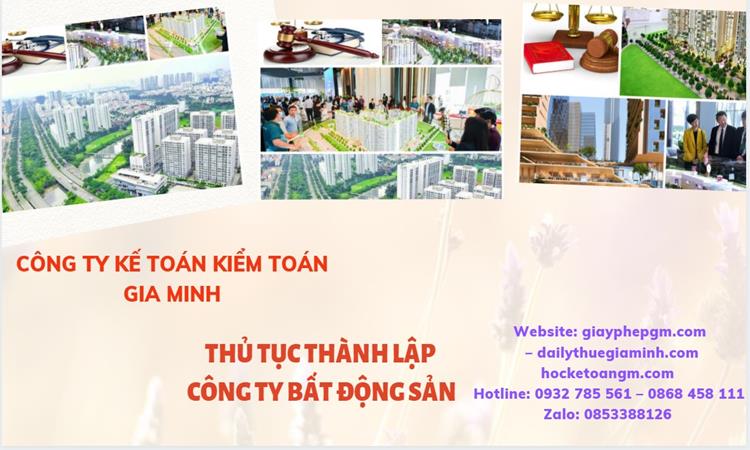 Thủ tục thành lập công ty bất động sản tại Vĩnh Long