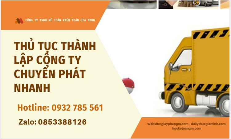 Thủ tục thành lập công ty chuyển phát nhanh tại Bà Rịa Vũng Tàu