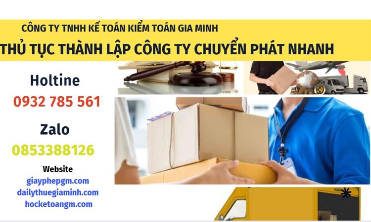Thủ tục thành lập công ty chuyển phát nhanh tại Bình Định