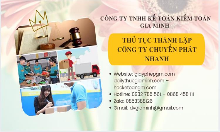 Thủ tục thành lập công ty chuyển phát nhanh tại Huyện Đan Phượng