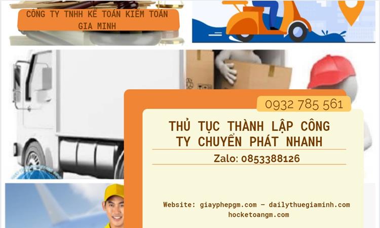 Thủ tục thành lập công ty chuyển phát nhanh tại Huyện Đông Anh