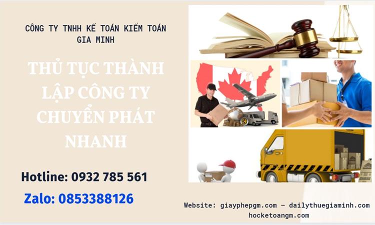Thủ tục thành lập công ty chuyển phát nhanh tại Huyện Kim Bảng