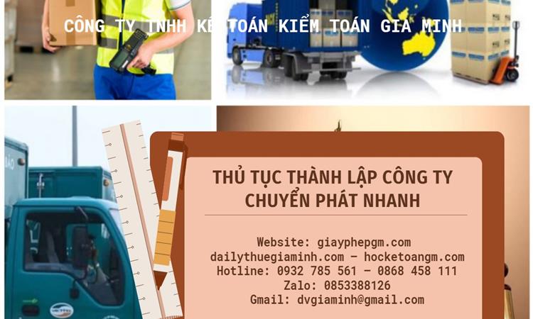 Thủ tục thành lập công ty chuyển phát nhanh tại Huyện Quốc Oai