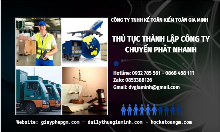 Thủ tục thành lập công ty chuyển phát nhanh tại Huyện Sóc Sơn