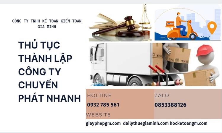 Thủ tục thành lập công ty chuyển phát nhanh tại Huyện Thạch Thất