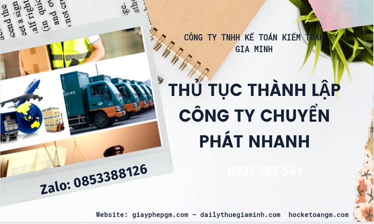 Thủ tục thành lập công ty chuyển phát nhanh tại Huyện Thanh Liêm 