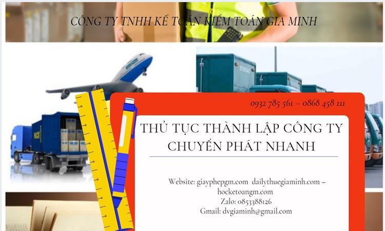 Thủ tục thành lập công ty chuyển phát nhanh tại Huyện Từ Liêm
