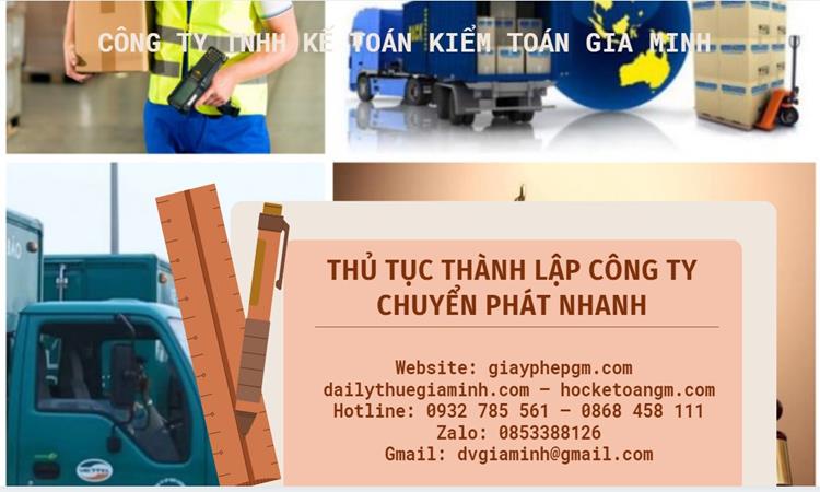 Thủ tục thành lập công ty chuyển phát nhanh tại Nam Định