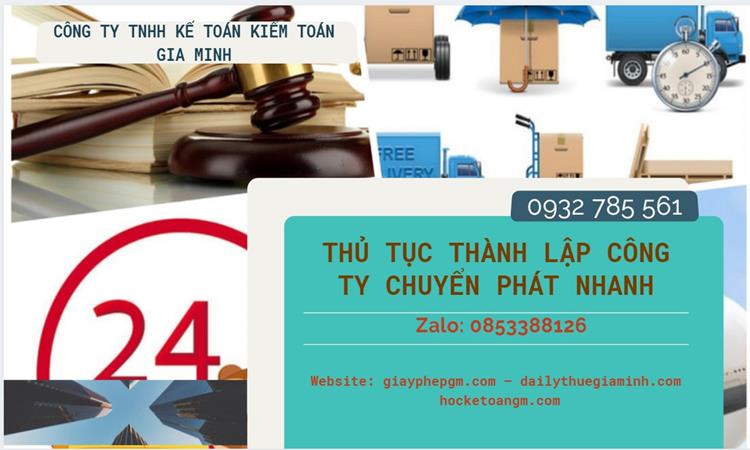 Thủ tục thành lập công ty chuyển phát nhanh tại Phú Yên