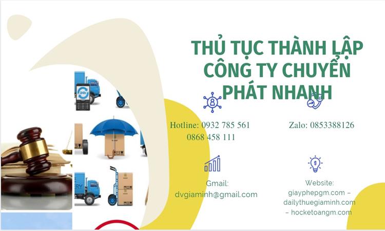 Thủ tục thành lập công ty chuyển phát nhanh tại Quận 1