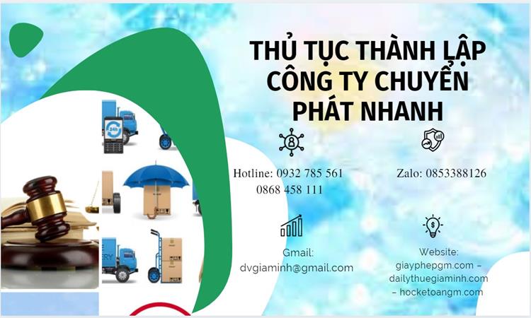 Thủ tục thành lập công ty chuyển phát nhanh tại Quận 7
