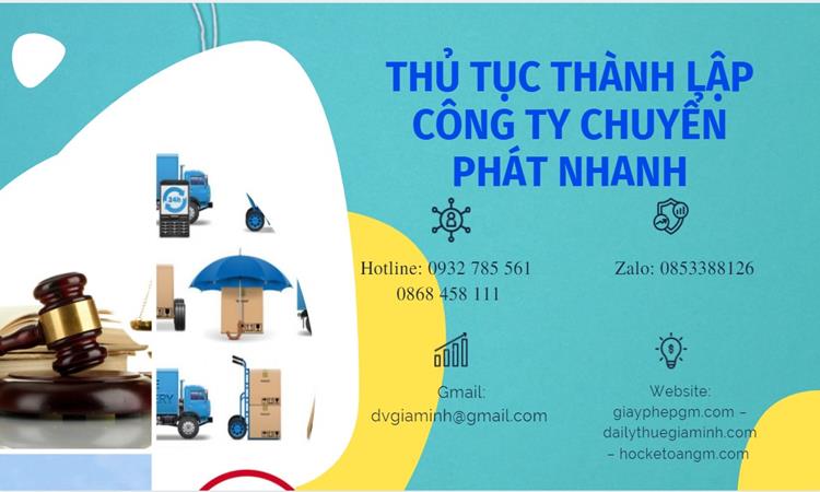Thủ tục thành lập công ty chuyển phát nhanh tại Quận Bình Thủy
