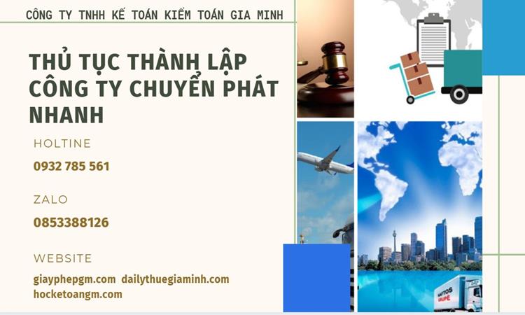Thủ tục thành lập công ty chuyển phát nhanh tại Quận Cái Răng