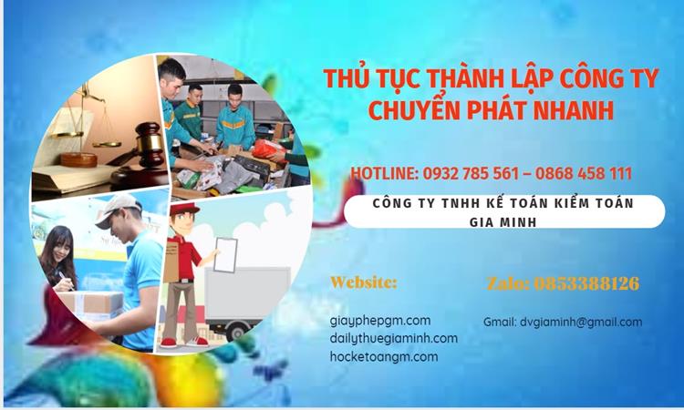 Thủ tục thành lập công ty chuyển phát nhanh tại Quận Cầu Giấy