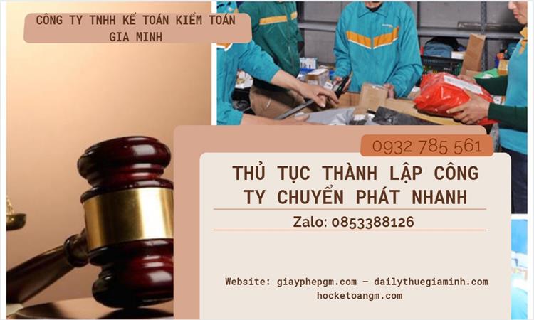 Thủ tục thành lập công ty chuyển phát nhanh tại Quận Tân Bình