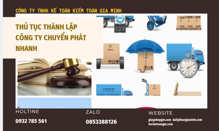 Thủ tục thành lập công ty chuyển phát nhanh tại Quận Tân Phú