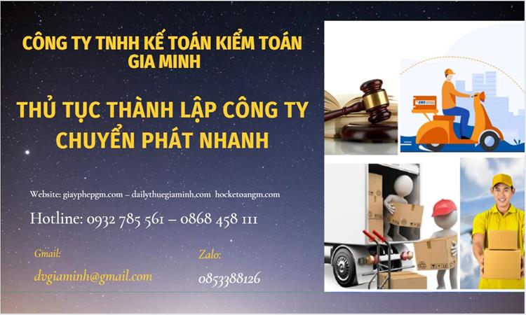 Thủ tục thành lập công ty chuyển phát nhanh tại Quận Thủ Đức