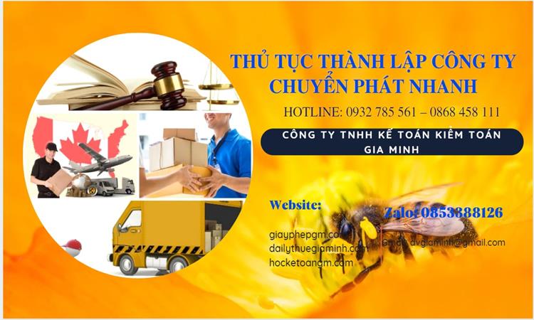 Thủ tục thành lập công ty chuyển phát nhanh tại Quảng Ngãi