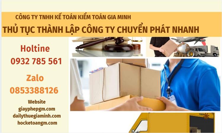 Thủ tục thành lập công ty chuyển phát nhanh tại Thái Bình