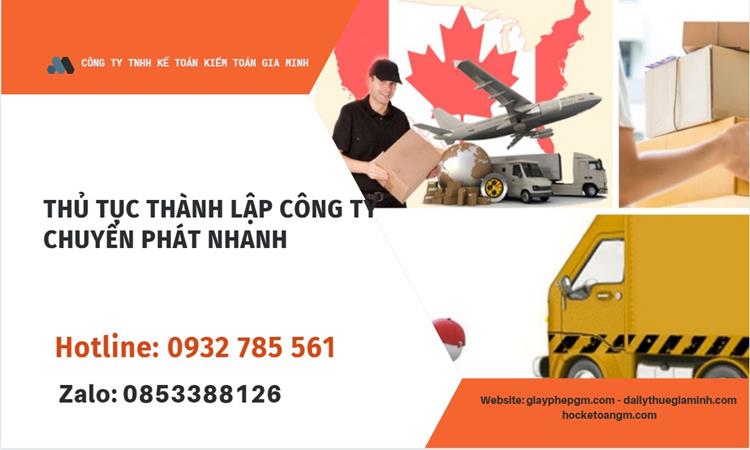 Thủ tục thành lập công ty chuyển phát nhanh tại Thị Xã Sơn Tây
