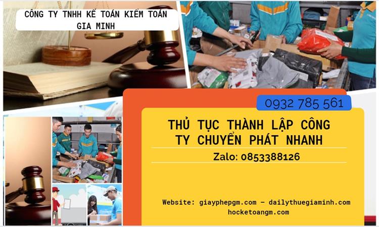 Thủ tục thành lập công ty chuyển phát nhanh tại TT Huế