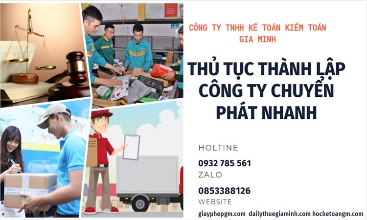 Thủ tục thành lập công ty chuyển phát nhanh tại Vĩnh Phúc