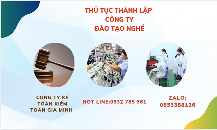 Thủ tục thành lập công ty đào tạo nghề tại Quận Bình Tân