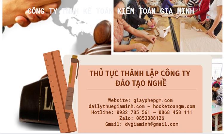 Thủ tục thành lập công ty đào tạo nghề tại TP Hà Nội