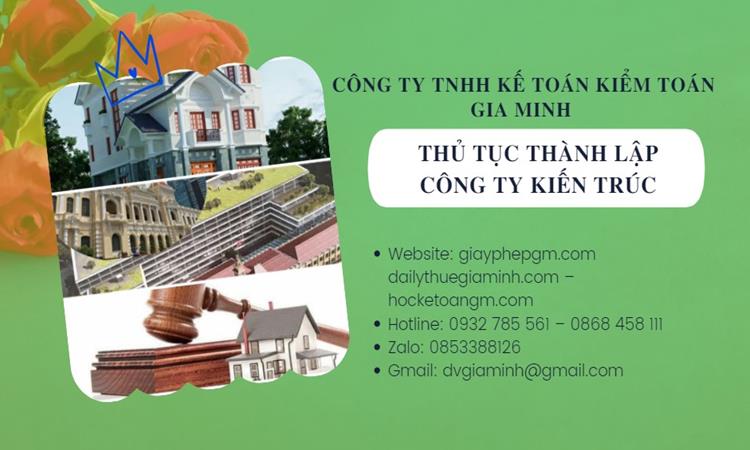 Thủ tục thành lập công ty kiến trúc tại Đồng Tháp 