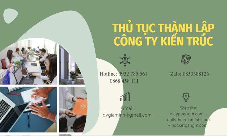 Thủ tục thành lập công ty kiến trúc tại Huyện Bình Lục
