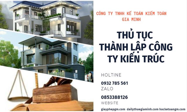 Thủ tục thành lập công ty kiến trúc tại Huyện Vĩnh Thạnh