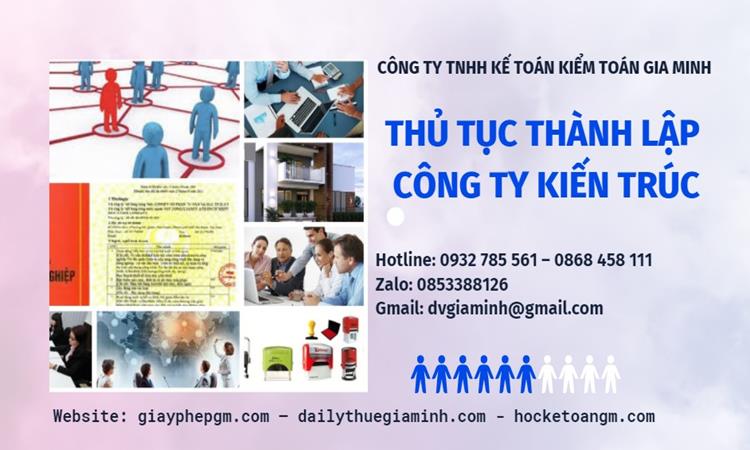 Thủ tục thành lập công ty kiến trúc tại Quận Tân Bình 
