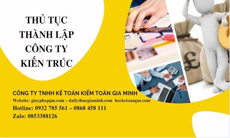 Thủ tục thành lập công ty kiến trúc tại Thành phố Phủ Lý