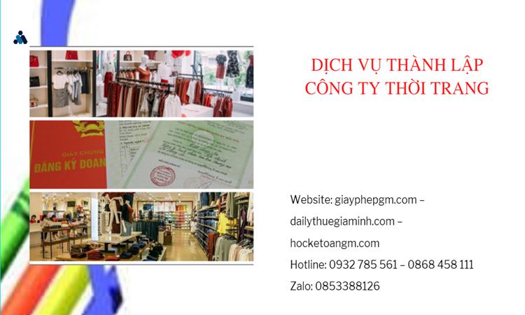 Thủ tục thành lập công ty sản xuất quần áo thời trang tại Bắc Giang 