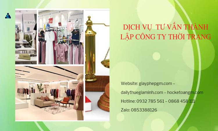  Thủ tục thành lập công ty sản xuất quần áo thời trang tại Bạc Liêu 