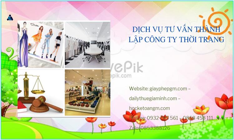  Thủ tục thành lập công ty sản xuất quần áo thời trang tại Bình Định 